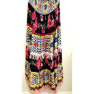 ANTICA SARTORIA  STRAPLESS SMOCKED TOP LONG DRESS  ONE SIZE